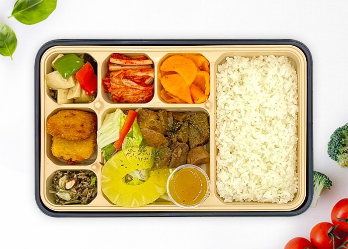 목살스테이크 도시락