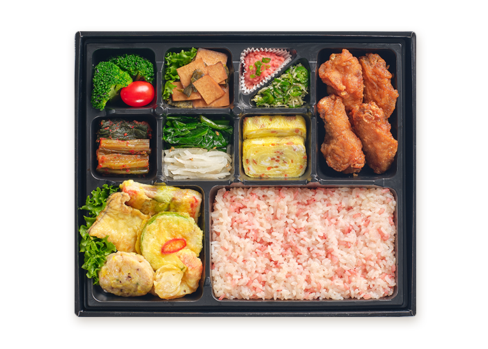 치킨 오색전 도시락