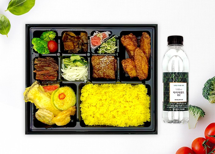 치킨 오색전 도시락