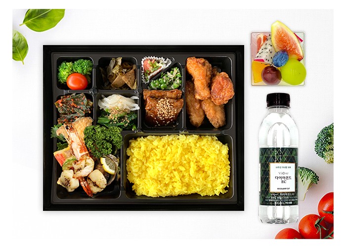 전복 왕새우 도시락