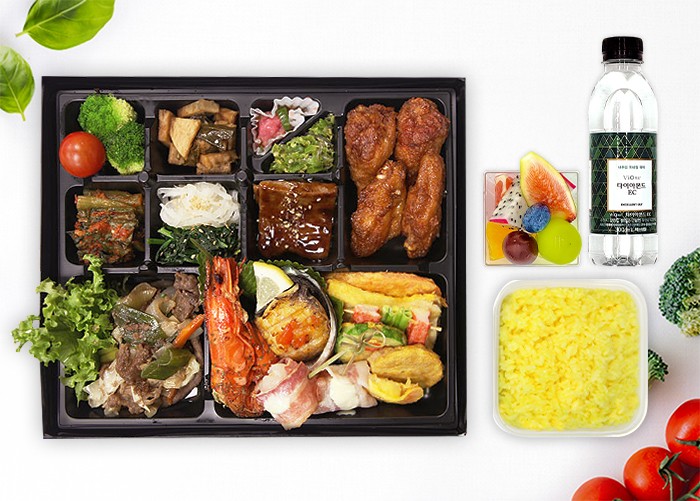 전복 왕새우 불고기 도시락