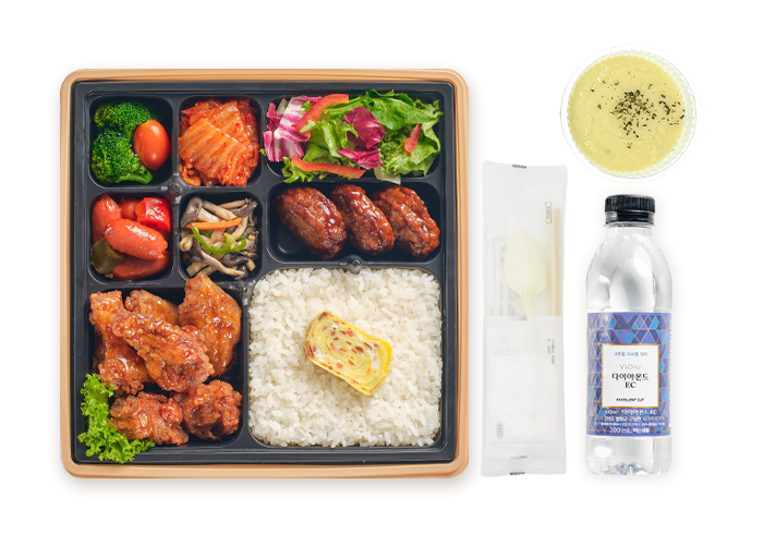 고급 치킨 도시락
